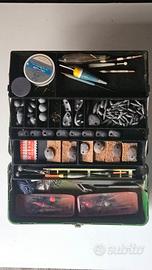 cassetta Pesca con pesi galleggianti ed altro