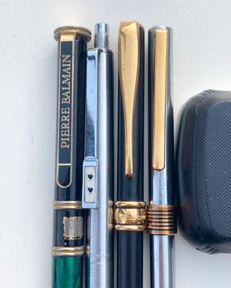 4 penne biro Aurora Balmain Paper Mate + ricarica