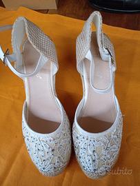 sandali donna in tessuto traforato misura 39