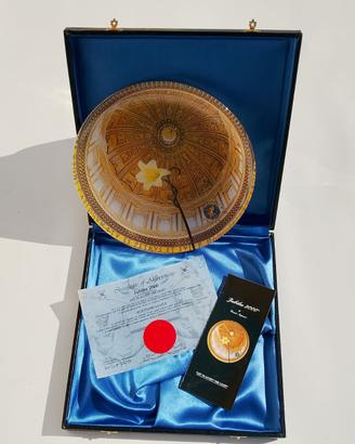 Piatto Giubileo 2000 Conte Agazzi Oro 24k e vetro