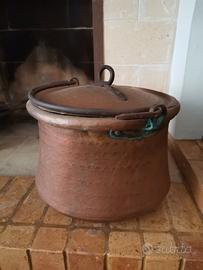 Callara' in rame con coperchio