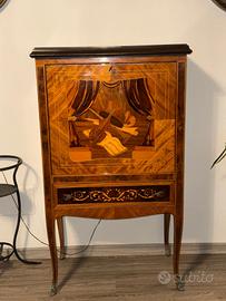 Mobile bar vintage anni '60 intarsi in radica