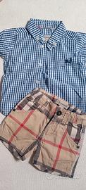 Completo Burberry maschietto estivo casual 