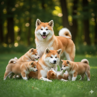 Cuccioli di Akita inu con pedigree