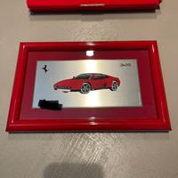 Quadro FERRARI ORIGINALE in lastra di ottone arge