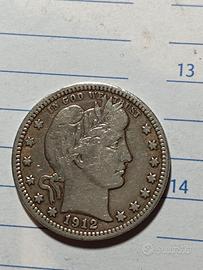 quarter dollaro americano argento 1912