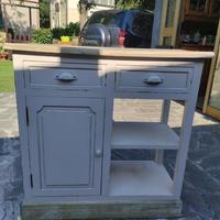 Cassettiera vintage in legno trattato