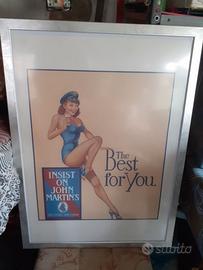 Quadro vintage con cornice nuova