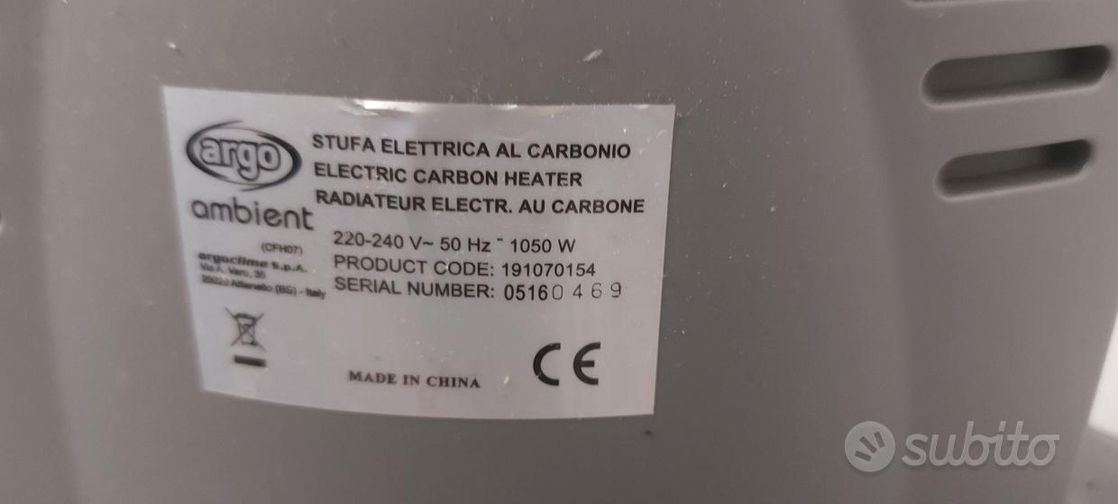 Stufa Al Carbonio 900 W Nera Kooper - Elettrodomestici In vendita