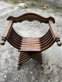 Sedia savonarola antica faggio