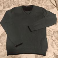 Maglione verde smeraldo scuro Sisley misto lana S