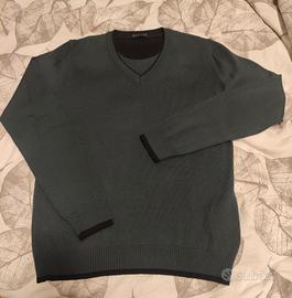 Maglione verde smeraldo scuro Sisley misto lana S