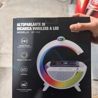 altoparlante e ricarica wireless a led