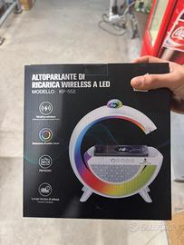 altoparlante e ricarica wireless a led