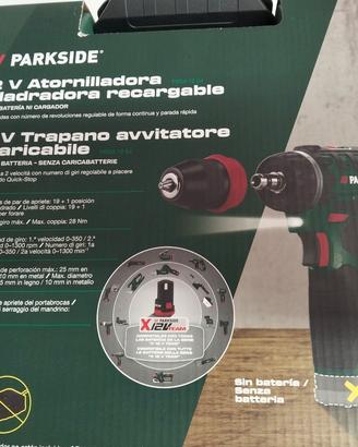 Trapano avvitatore a batteria Parkside 