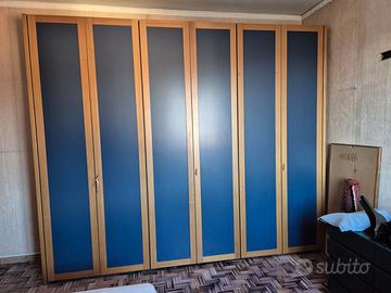Armadio 6 ante battente blu noce americano
