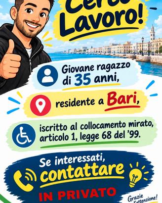  candidato per lavoro serio, categoria protetta 