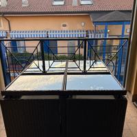 Tavolo da esterno con poltrone Rattan