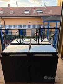 Tavolo da esterno con poltrone Rattan