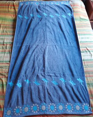 Telo Mare Blu Marina Cotone 180x80
