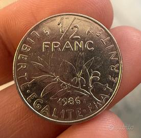 Moneta 1/2 Franc 1986 - Francia