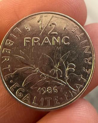 Moneta 1/2 Franc 1986 - Francia