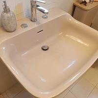 Bagno vintage color rosa antico