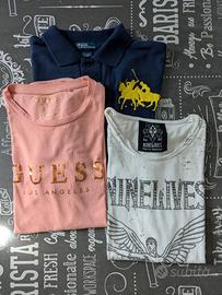 Polo maglie Ralph Lauren Guess lotto 3 pezzi donna