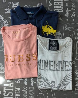 Polo maglie Ralph Lauren Guess lotto 3 pezzi donna