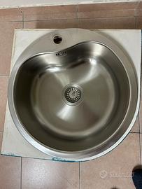 Lavandino rotondo in acciaio