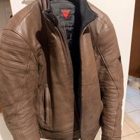 Giubbotto in pelle moto Dainese con protezioni!!
