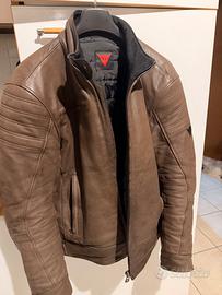Giubbotto in pelle moto Dainese con protezioni!!