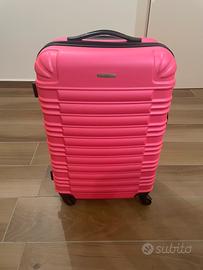 Valigia trolley rigida fucsia vivace