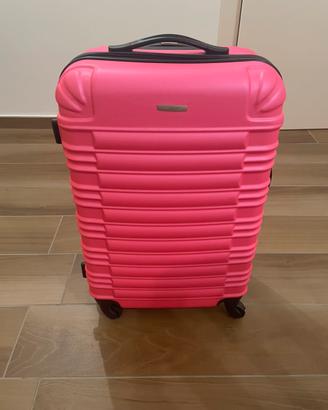 Valigia trolley rigida fucsia vivace