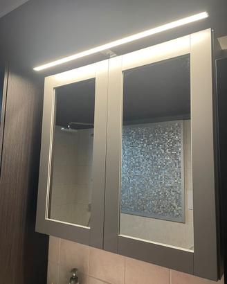 Mobile specchiera bagno con luce led 80cm