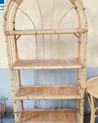 libreria scaffale in bambù 