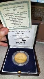 moneta 500 lire caravelle in argento 