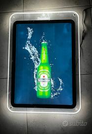 Insegna targa scritta logo  led heineken