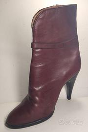 Stivaletti donna 37 pelle bordeaux Mario Valentino