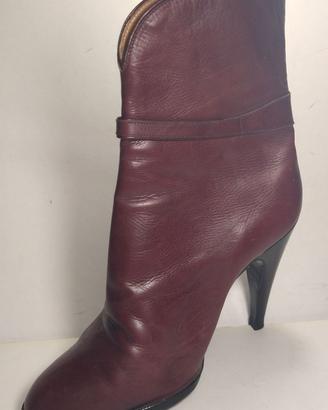 Stivaletti donna 37 pelle bordeaux Mario Valentino