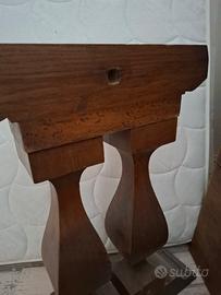 due gambe di tavolo legno massiccio pesanti