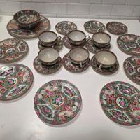 Servizio da tè vintage porcellana Canton