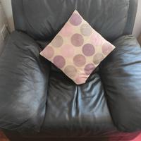 Poltrona vera pelle nera