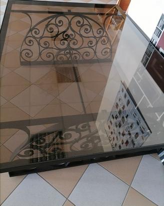 Tavolo in cristallo alto spessore fume