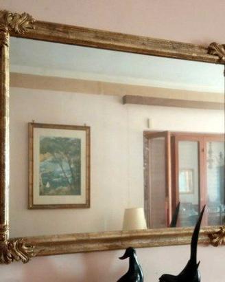 Specchio artigianale Chelini con cornice in legno