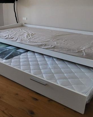 letto singolo con secondo letto estraibile 