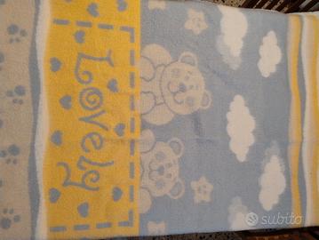 coperta lettino lana 