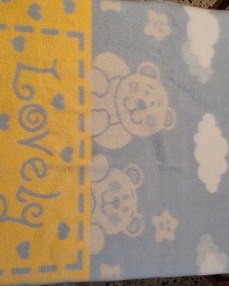 coperta lettino lana 