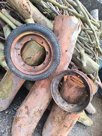 ruota + 2cerchioni per vespa special da restaurare