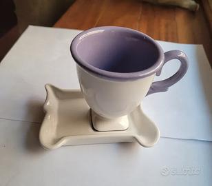 Tazzina con piattino rettangolare